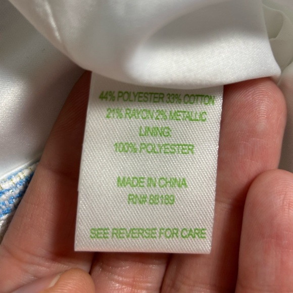 NWT Lilly Pulitzer Hyacinth Skirt Flutter Blue Lurex Boucle Stripe - Picture 8 of 8